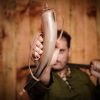 Viking Warrior Gun Powder Horn Handcrafted Genuine Horn Accessory