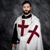 Medieval Templar Hooded Cape Handcrafted Canvas Cotton Knightly Clothing