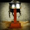 Wooden Helmet Stand for Medieval Helmets with or without Aventail