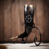 Medieval Viking Drinking Horn Genuine Ox Horn with Engraved Vegvisir