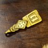 Intricate Medieval Pure Solid Brass Belt End Chape Functional Accessory