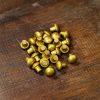 Pure Brass Small Mushroom Head Rivets Set of 25
