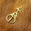 Fleur de Lis Pure Brass Belt Buckle of the Late Middle Ages