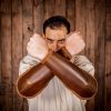 Ranger’s Leather Bracers with Elbow Protection Handcrafted