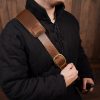 Medieval Genuine Leather Belt with Sword Hanger