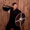 Viking Wooden Shield with Steel Umbo and Fittings