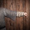 Round Ring Chainmail Medieval Half Sleeves Shirt Haubergeon, Riveted, 8 mm 18 gauge, Mild Steel