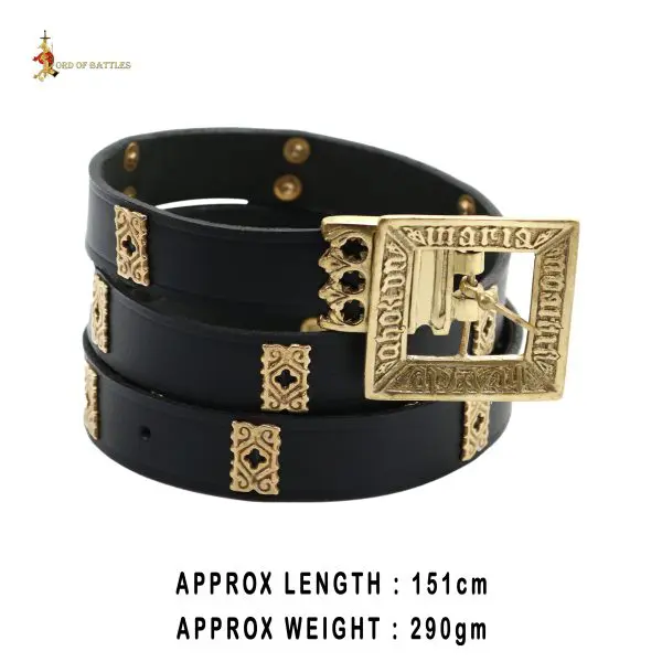 Medieval Leather Belt - Regal Elegance for Any Occasion