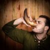 Medieval Viking Drinking Horn with Natural Finish Handcrafted Genuine Ox Horn