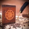 Fleur de Lis Navigation Compass Journal Handcrafted Genuine Leather Diary Notes