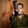 Medieval Viking Drinking Horn Natural Design Handcrafted Genuine Ox Horn