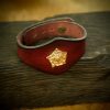 Handcrafted Leather Wrist Band with Tudor Rose Adornment