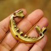 Pure Solid Brass Medieval Belt Mounts Set of 2 Functional Accessory