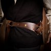 Pirate Genuine Leather Belt with Sword Holder