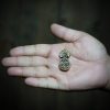 Antique Brass Leather Mounts or Conchos