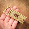Medieval Closed Thistle Buckle Pure Solid Brass Belt Accessory