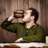 Medieval Viking Horn Tankard Beer Mug Handcrafted Genuine Ox Horn