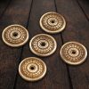 Pure Solid Brass Wreaths Set of 5 Adornments Leather and Clothing Accessory