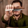 Medieval Small Stainless Steel Knife With Genuine Bone Handle