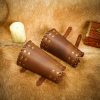 Medieval Studded Authentic Handcrafted Leather Bracers