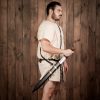 Decorative Roman Gladius Sword with Leather Scabbard