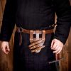 Tri Buckle Angled Sword Frog Genuine Leathercraft
