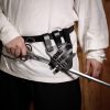 Tri Buckle Angled Sword Frog Genuine Leathercraft