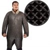 Round Ring Chainmail Hauberk Shirt, Butted, ID 9 mm, Natural