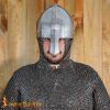Medieval Norman Nasal Steel Helmet with Leather Liner