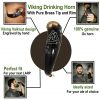 Medieval Viking Drinking Horn with Engraved Valknut Genuine Ox Horn