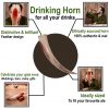 Drinking Horn with Brilliant Patterns Handcrafted Genuine Ox Horn