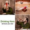 Drinking Horn with Brilliant Patterns Handcrafted Genuine Ox Horn
