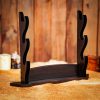 Three Tier Handcrafted Wooden Sword and Axe Stand