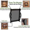 Three Tier Sword and Axe Stand Handcrafted Genuine Hardwood Sword / Axe Display Stand