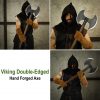 Viking Double Edged Axe with Carbon Steel Head