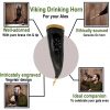 Medieval Viking Drinking Horn Genuine Ox Horn with Engraved Vegvisir
