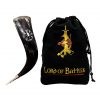 Medieval Viking Drinking Horn Genuine Ox Horn with Engraved Vegvisir