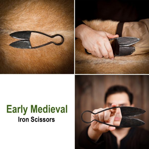 Early Medieval Hand Forged Iron Scissors Fully Functional Accessory