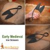 Early Medieval Hand Forged Iron Scissors Fully Functional Accessory