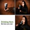 Triple Horns of Odin Drinking Horn With Brass Fittings Real Ox Horn