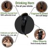 The Fenrir Wolf Drinking Horn with Pure Brass Fittings Handcrafted Genuine Ox Horn