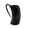 Viking Drinking Horn Tankard with Hand – Carved Viking Valknut Design