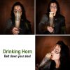 Viking Shield Knot Drinking Horn Handcrafted Genuine Ox Horn