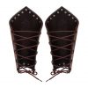 Leather Medieval Fantasy Bracers with The Holy Cross Symbol