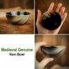 Medieval Viking Horn Bowl Handcrafted Genuine Ox Horn Accessory