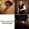 Pirate Genuine Leather Belt with Sword Holder
