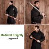 Medieval Type XVI Oakeshott Typology Knightly Functional Sword with Leather Scabbard
