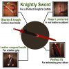 Late Medieval Sword with Red Scabbard Functional