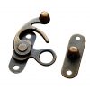 Antique Brass Large Hasp Latch Set of 3