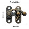 Antique Brass Large Hasp Latch Set of 3